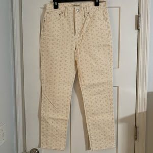 Madewell Off-White Eyelet Jeans